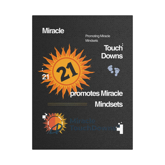 Miracle TouchDowns 21 Canvas — Stretched Satin Wall Art for Families