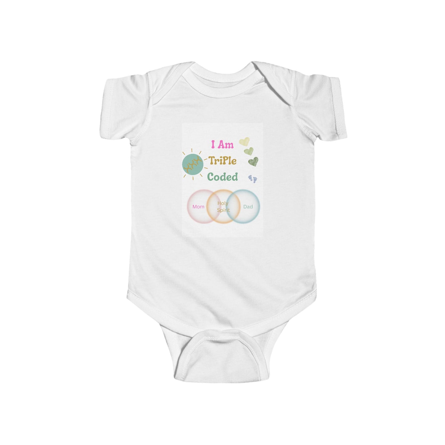 Down Syndrome Awareness Infant Bodysuit – “3 Pairs of Chromosomes” Dynamic DNA Onesie