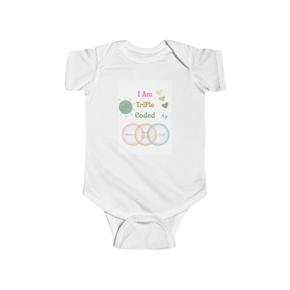 Down Syndrome Awareness Infant Bodysuit – “3 Pairs of Chromosomes” Dynamic DNA Onesie